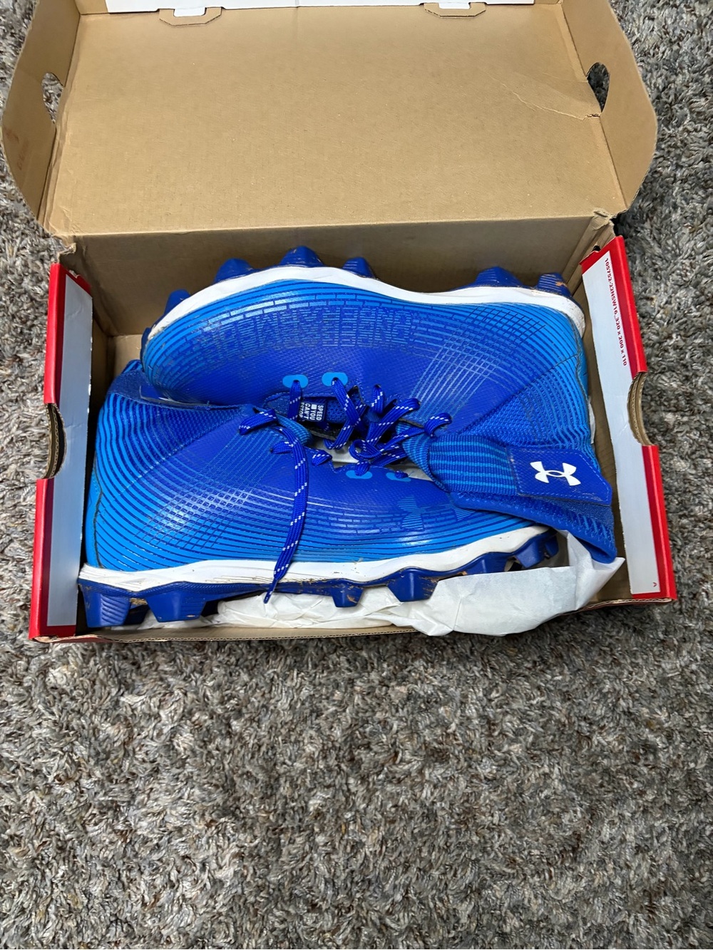 Under Armour Kids Blue Athletic Cleats